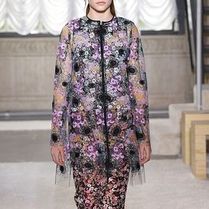 NWT Giamba Lace Embroidered Raincoat $2,670 Italy